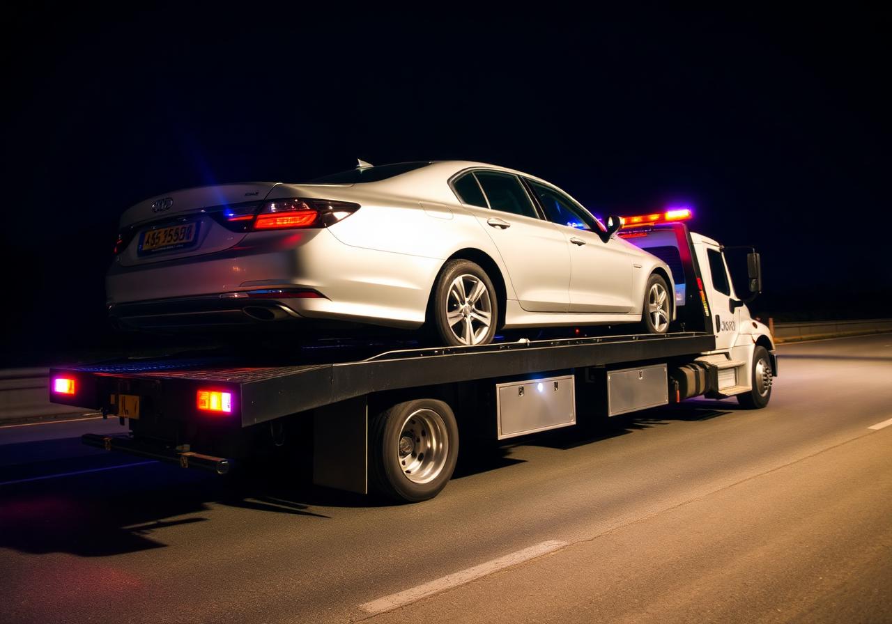 Marctec Recovery loading a vehicle onto a flatbed truck